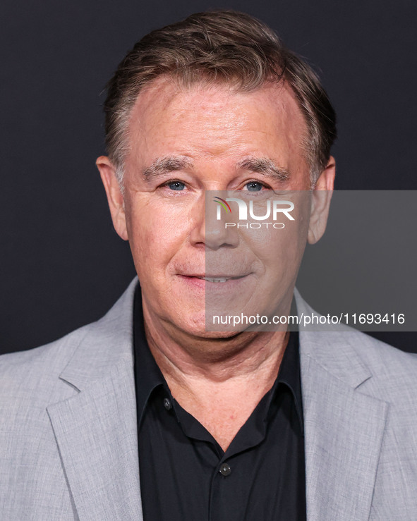 Spencer Garrett arrives at the Los Angeles Premiere of Netflix's 'Emilia Perez' held at The Egyptian Theatre Hollywood on October 21, 2024 i...