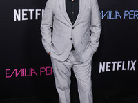 Spencer Garrett arrives at the Los Angeles Premiere of Netflix's 'Emilia Perez' held at The Egyptian Theatre Hollywood on October 21, 2024 i...