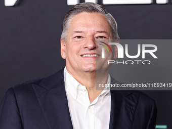 Co-CEO of Netflix Ted Sarandos arrives at the Los Angeles Premiere of Netflix's 'Emilia Perez' held at The Egyptian Theatre Hollywood on Oct...