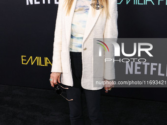 Catherine Hardwicke arrives at the Los Angeles Premiere of Netflix's 'Emilia Perez' held at The Egyptian Theatre Hollywood on October 21, 20...