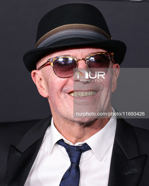 Jacques Audiard arrives at the Los Angeles Premiere of Netflix's 'Emilia Perez' held at The Egyptian Theatre Hollywood on October 21, 2024 i...