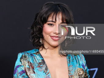 Xochitl Gomez arrives at the Los Angeles Premiere of Netflix's 'Emilia Perez' held at The Egyptian Theatre Hollywood on October 21, 2024 in...