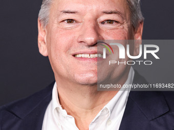 Co-CEO of Netflix Ted Sarandos arrives at the Los Angeles Premiere of Netflix's 'Emilia Perez' held at The Egyptian Theatre Hollywood on Oct...