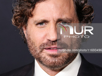 Edgar Ramirez arrives at the Los Angeles Premiere of Netflix's 'Emilia Perez' held at The Egyptian Theatre Hollywood on October 21, 2024 in...