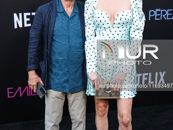 John Savage and Blanca Blanco arrive at the Los Angeles Premiere of Netflix's 'Emilia Perez' held at The Egyptian Theatre Hollywood on Octob...