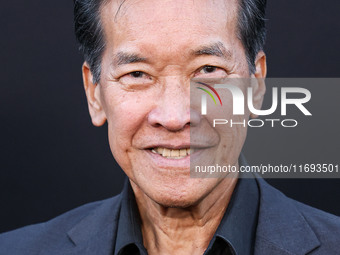 Peter Kwong arrives at the Los Angeles Premiere of Netflix's 'Emilia Perez' held at The Egyptian Theatre Hollywood on October 21, 2024 in Ho...