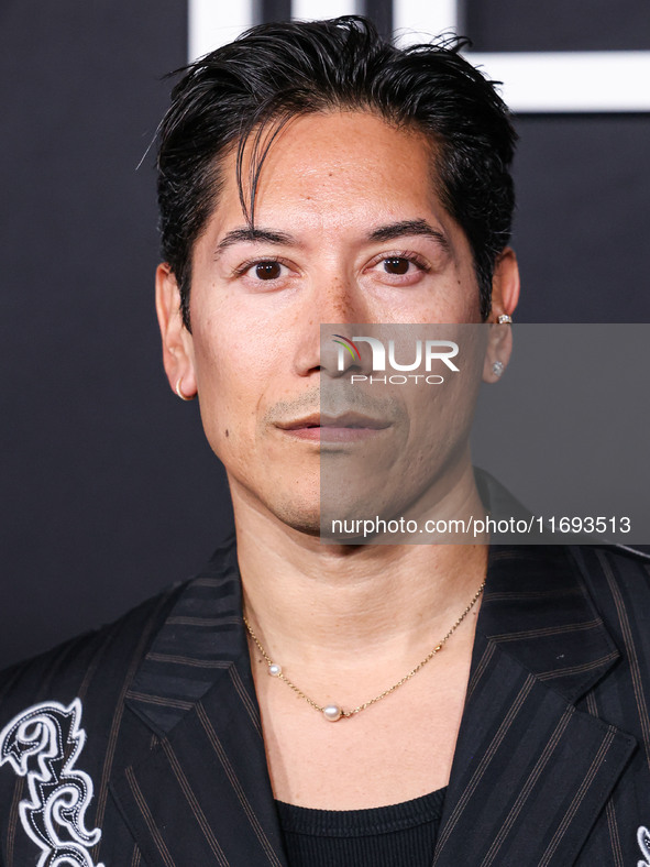 Carlos Eric Lopez arrives at the Los Angeles Premiere of Netflix's 'Emilia Perez' held at The Egyptian Theatre Hollywood on October 21, 2024...