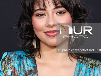 Xochitl Gomez arrives at the Los Angeles Premiere of Netflix's 'Emilia Perez' held at The Egyptian Theatre Hollywood on October 21, 2024 in...