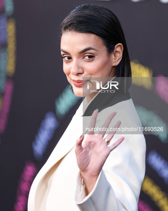 Laysla De Oliveira arrives at the Los Angeles Premiere of Netflix's 'Emilia Perez' held at The Egyptian Theatre Hollywood on October 21, 202...