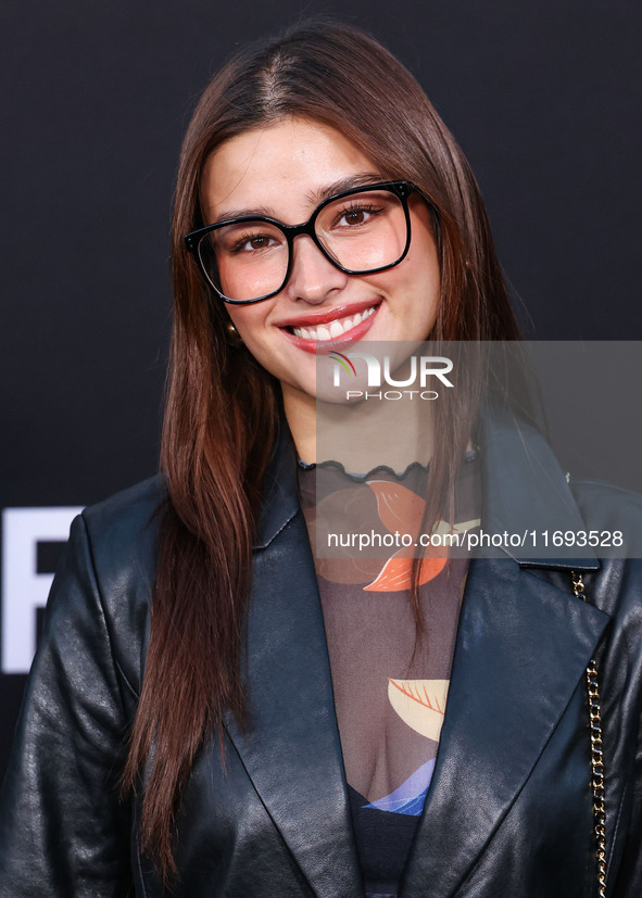 Liza Soberano arrives at the Los Angeles Premiere of Netflix's 'Emilia Perez' held at The Egyptian Theatre Hollywood on October 21, 2024 in...