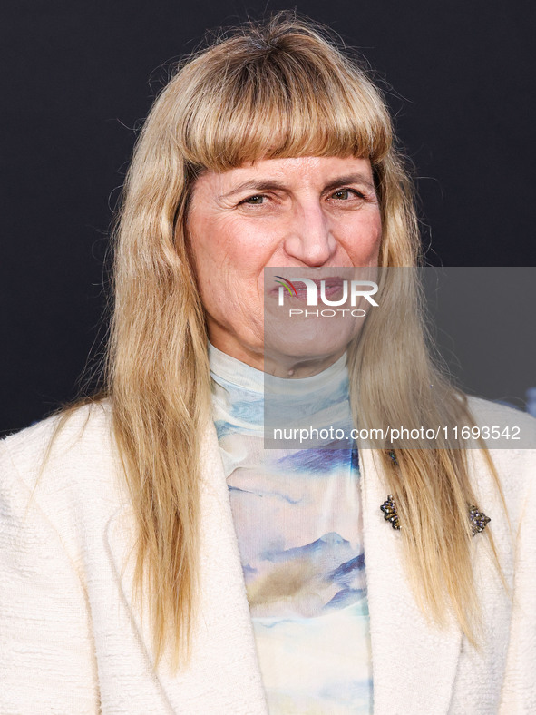 Catherine Hardwicke arrives at the Los Angeles Premiere of Netflix's 'Emilia Perez' held at The Egyptian Theatre Hollywood on October 21, 20...