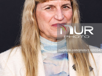 Catherine Hardwicke arrives at the Los Angeles Premiere of Netflix's 'Emilia Perez' held at The Egyptian Theatre Hollywood on October 21, 20...