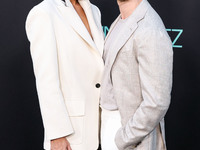 Laysla De Oliveira and Jonathan Keltz arrive at the Los Angeles Premiere of Netflix's 'Emilia Perez' held at The Egyptian Theatre Hollywood...