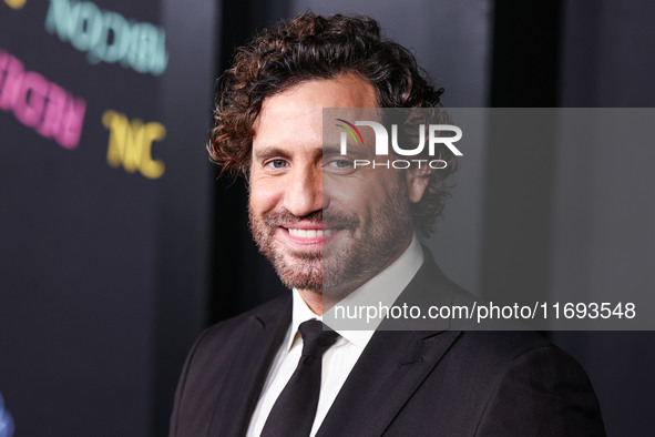 Edgar Ramirez arrives at the Los Angeles Premiere of Netflix's 'Emilia Perez' held at The Egyptian Theatre Hollywood on October 21, 2024 in...