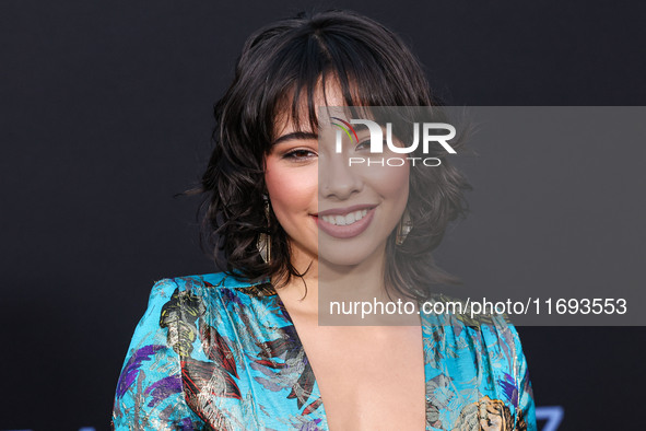 Xochitl Gomez arrives at the Los Angeles Premiere of Netflix's 'Emilia Perez' held at The Egyptian Theatre Hollywood on October 21, 2024 in...