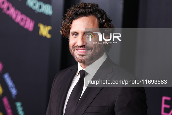 Edgar Ramirez arrives at the Los Angeles Premiere of Netflix's 'Emilia Perez' held at The Egyptian Theatre Hollywood on October 21, 2024 in...