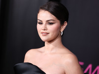 Selena Gomez wearing Elie Saab arrives at the Los Angeles Premiere of Netflix's 'Emilia Perez' held at The Egyptian Theatre Hollywood on Oct...