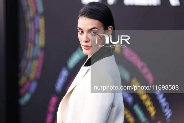 Laysla De Oliveira arrives at the Los Angeles Premiere of Netflix's 'Emilia Perez' held at The Egyptian Theatre Hollywood on October 21, 202...