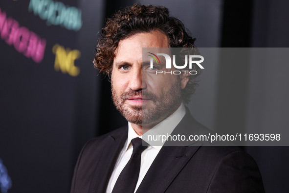 Edgar Ramirez arrives at the Los Angeles Premiere of Netflix's 'Emilia Perez' held at The Egyptian Theatre Hollywood on October 21, 2024 in...