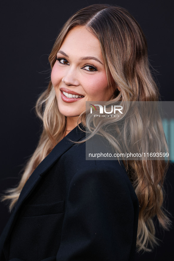 Kelli Berglund arrives at the Los Angeles Premiere of Netflix's 'Emilia Perez' held at The Egyptian Theatre Hollywood on October 21, 2024 in...