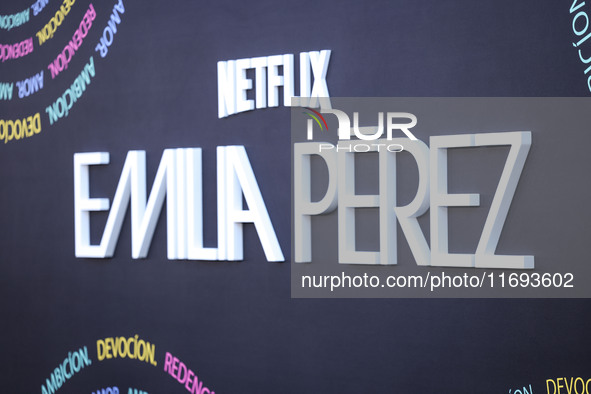 A general view of atmosphere at the Los Angeles Premiere of Netflix's 'Emilia Perez' held at The Egyptian Theatre Hollywood on October 21, 2...