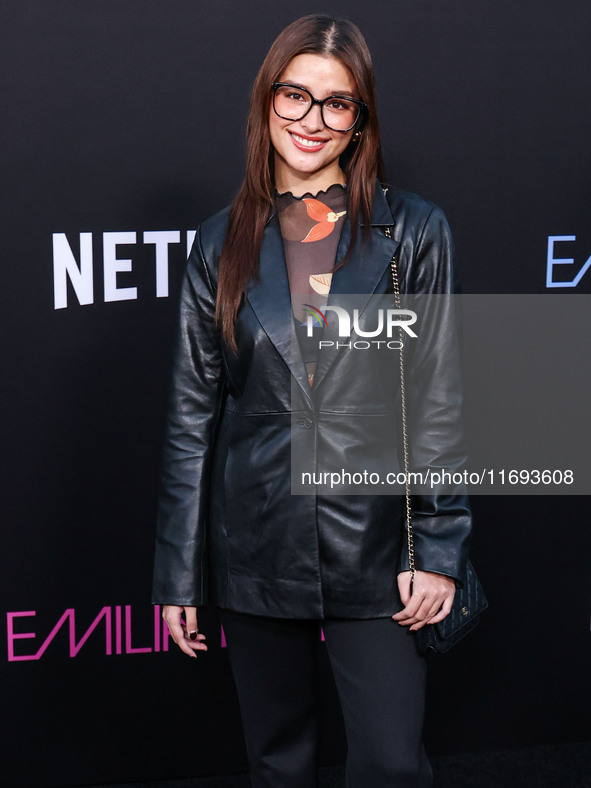 Liza Soberano arrives at the Los Angeles Premiere of Netflix's 'Emilia Perez' held at The Egyptian Theatre Hollywood on October 21, 2024 in...