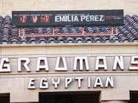 A general view of atmosphere at the Los Angeles Premiere of Netflix's 'Emilia Perez' held at The Egyptian Theatre Hollywood on October 21, 2...