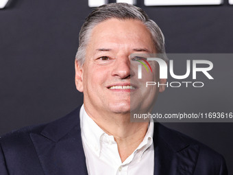 Co-CEO of Netflix Ted Sarandos arrives at the Los Angeles Premiere of Netflix's 'Emilia Perez' held at The Egyptian Theatre Hollywood on Oct...