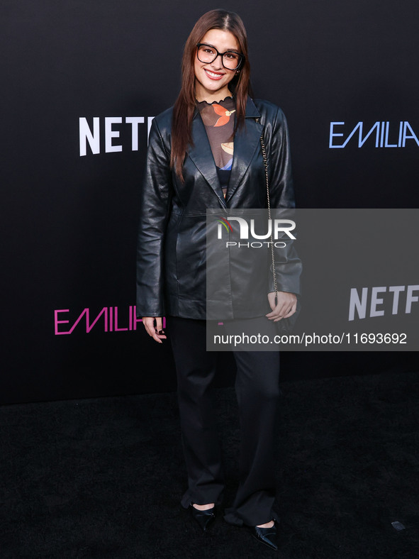 Liza Soberano arrives at the Los Angeles Premiere of Netflix's 'Emilia Perez' held at The Egyptian Theatre Hollywood on October 21, 2024 in...