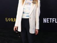 Catherine Hardwicke arrives at the Los Angeles Premiere of Netflix's 'Emilia Perez' held at The Egyptian Theatre Hollywood on October 21, 20...