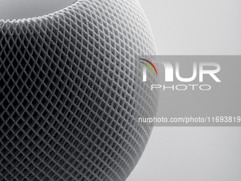 Apple HomePod mini is in a studio in San Ferdinando di Puglia, Italy, on February 3, 2024. (