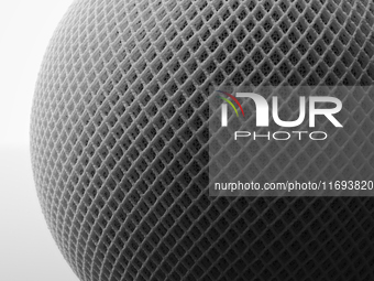 Apple HomePod mini is in a studio in San Ferdinando di Puglia, Italy, on February 3, 2024. (