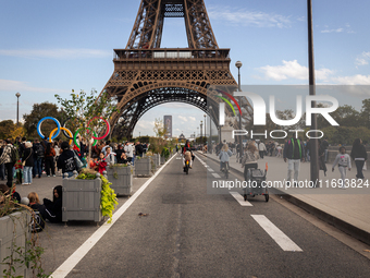 In Paris, France, on October 21, 2024, Paris City Hall definitively closes the Iena Bridge to car traffic. This emblematic bridge linking th...