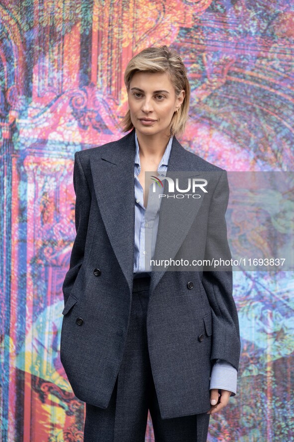 Sveva Alviti attends the ''Nudes'' photocall during the 19th Rome Film Festival at Auditorium Parco Della Musica in Rome, Italy, on October...