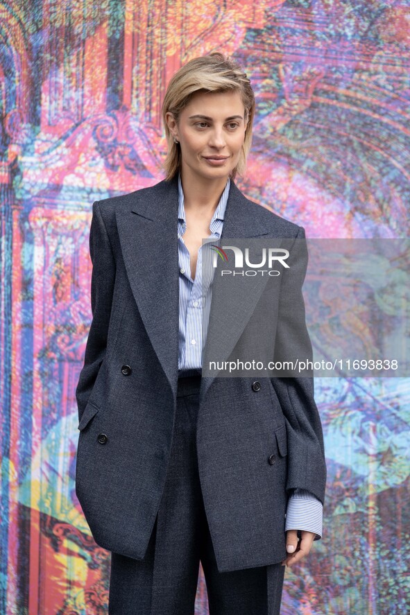 Sveva Alviti attends the ''Nudes'' photocall during the 19th Rome Film Festival at Auditorium Parco Della Musica in Rome, Italy, on October...