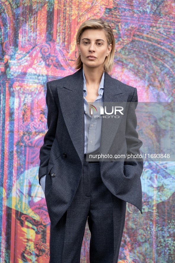 Sveva Alviti attends the ''Nudes'' photocall during the 19th Rome Film Festival at Auditorium Parco Della Musica in Rome, Italy, on October...