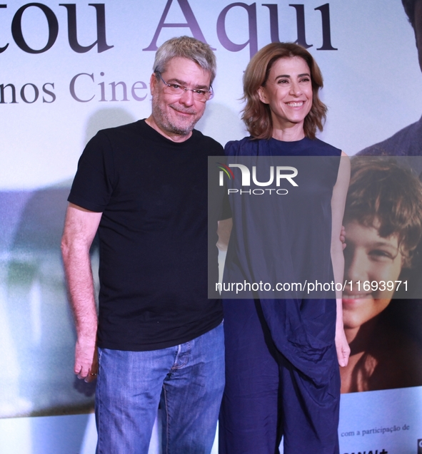 Fernanda Torres and her husband Andrucha Waddington attend the premiere of the film 'I'm Still Here' at Cine Odeon in Rio de Janeiro, Brazil...