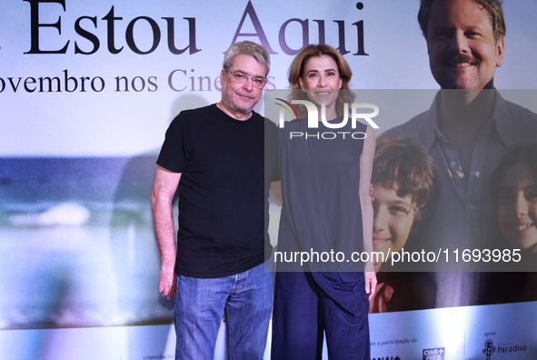 Fernanda Torres and her husband Andrucha Waddington attend the premiere of the film 'I'm Still Here' at Cine Odeon in Rio de Janeiro, Brazil...