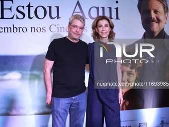 Fernanda Torres and her husband Andrucha Waddington attend the premiere of the film 'I'm Still Here' at Cine Odeon in Rio de Janeiro, Brazil...