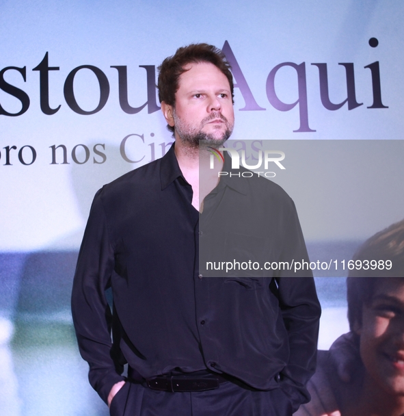 Actor Selton Mello attends the premiere of 'I'm Still Here' on October 21, 2024, at Cine Odeon in Rio de Janeiro, Brazil. Big names in the c...