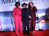 Vera Magalhaes, Antonio Pitanga, and Camila Pitanga attend the premiere of 'I'm Still Here' on October 21, 2024, at Cine Odeon in Rio de Jan...