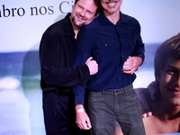 Actor Selton Mello and Angelo Paes Leme attend the premiere of 'I'm Still Here' on October 21, 2024, at Cine Odeon in Rio de Janeiro, Brazil...