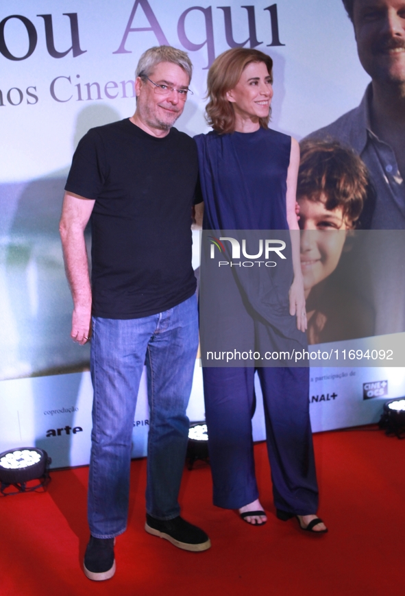 Fernanda Torres and her husband Andrucha Waddington attend the premiere of the film 'I'm Still Here' at Cine Odeon in Rio de Janeiro, Brazil...