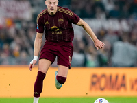 Artem Dovbyk of AS Roma in action during the Serie A Enilive match between AS Roma and FC Internazionale at Stadio Olimpico on October 20, 2...