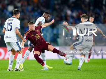 Artem Dovbyk of AS Roma during the Serie A Enilive match between AS Roma and FC Internazionale at Stadio Olimpico on October 20, 2024 in Rom...