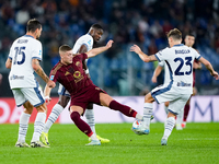 Artem Dovbyk of AS Roma during the Serie A Enilive match between AS Roma and FC Internazionale at Stadio Olimpico on October 20, 2024 in Rom...