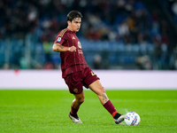 Paulo Dybala of AS Roma in action during the Serie A Enilive match between AS Roma and FC Internazionale at Stadio Olimpico on October 20, 2...