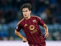 Paulo Dybala of AS Roma looks on during the Serie A Enilive match between AS Roma and FC Internazionale at Stadio Olimpico on October 20, 20...