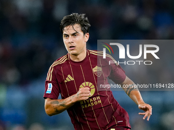 Paulo Dybala of AS Roma during the Serie A Enilive match between AS Roma and FC Internazionale at Stadio Olimpico on October 20, 2024 in Rom...