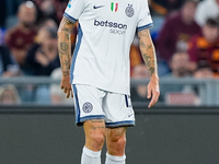 Francesco Acerbi of FC Internazionale during the Serie A Enilive match between AS Roma and FC Internazionale at Stadio Olimpico on October 2...